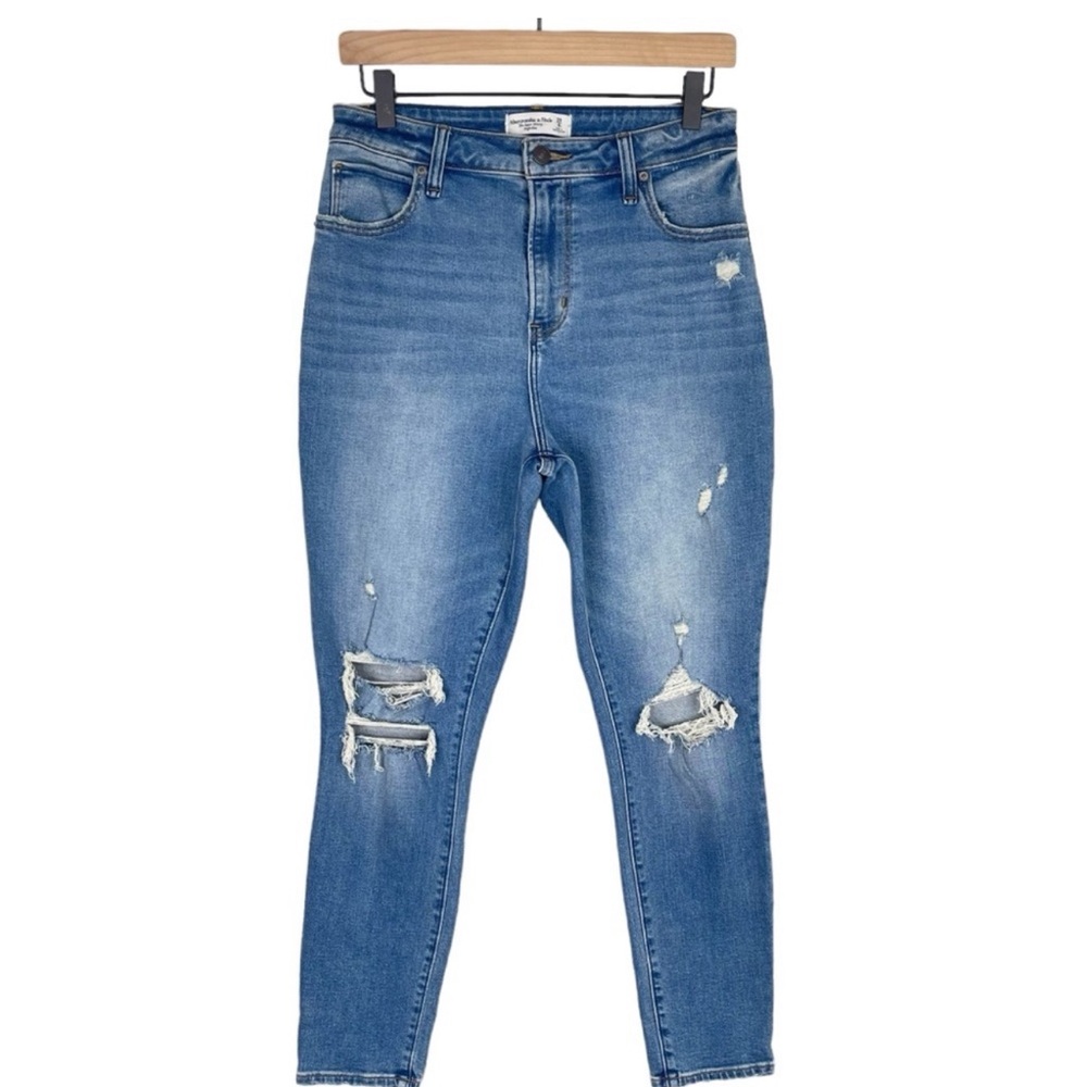 Abercrombie & Fitch Curve Love Jeans 29 SHORT High Rise Super Skinny Stretch